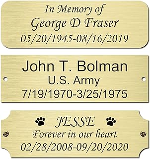 NEMOCI 3" W x 1" H Personalized Name Plates Custom Engraved Name Plaque
