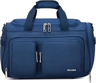 MILADA Underseat Carry On Luggage Bags for Travel Lightweight Foldable Carry On Bags for Airplanes Small Duffle Bag for Men Women TSA Approved Underseat Bag Travel Tote Bags, Blue