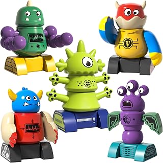 BLmukce Magnetic Robot Toy for Kids 3-5, 35 PCS STEM Educational Playset with Storage Box, DIY Stacking Monster Robots, Toddler Creative Building Toys Gift for Boys Girls (Christmas Birthday)