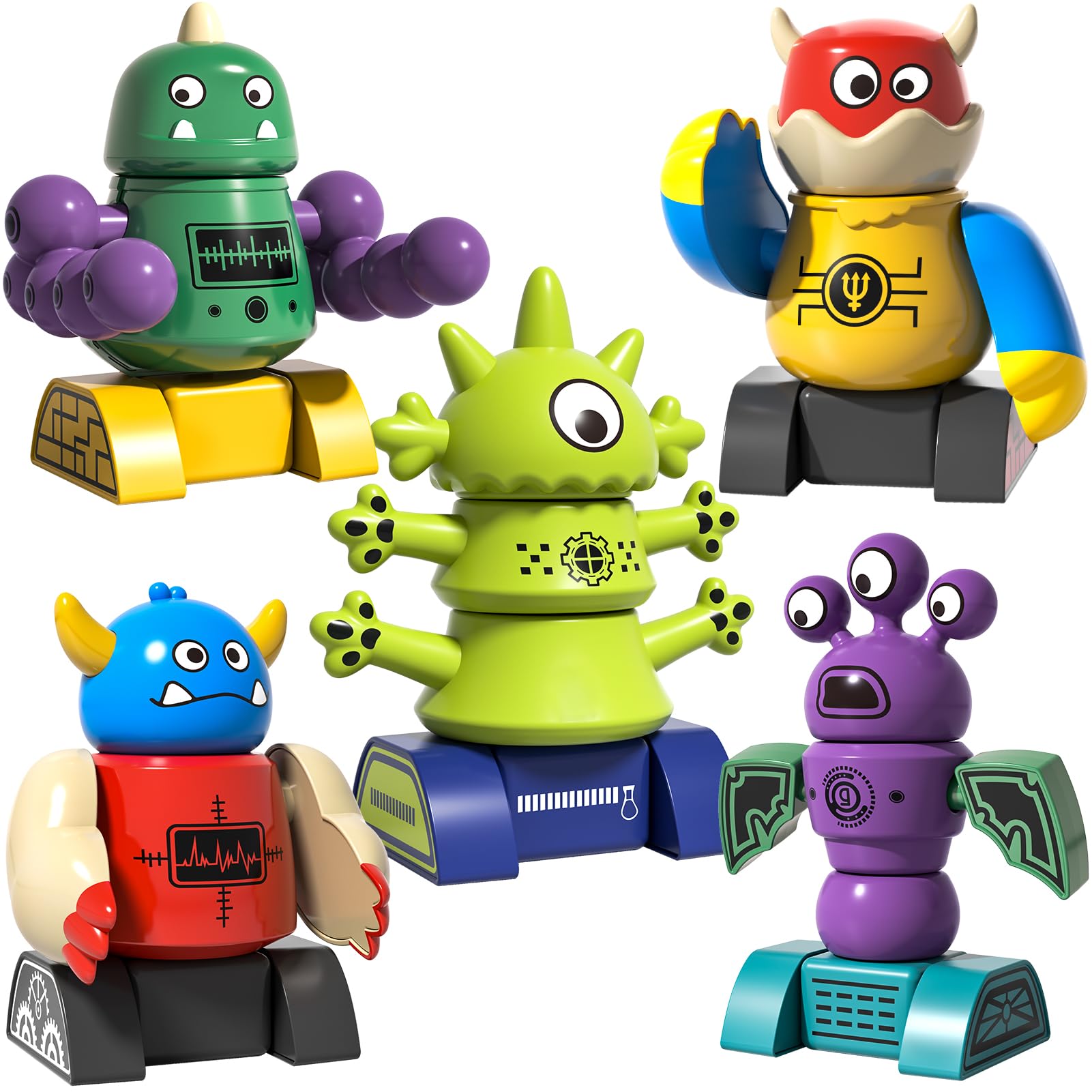 BLmukce Magnetic Robot Toy for Kids 3-5, 35 PCS STEM Educational Playset with St
