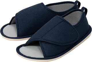 Bamboo Tiger Fall Prevention Grip Shoes Toeless Navy L Size (9.4 - 10.0 inches (24.0 - 25.5 cm)) Indoor Use Only