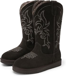 DREAM PAIRS Cowboy Boots for Women Western Winter Boots