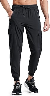 Libin Men's Lightweight Trousers Joggers Quick Dry Cargo Hiking
