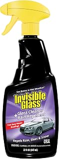 Invisible Glass Cleaner + Rain Repellent, 22 fl oz, 92184 | 2-in-1 spray cleans automotive glass and repels rain, sleet and snow for better wet-weather visibility
