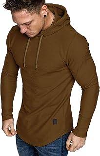 Lexiart Mens Cotton Hoodies Pullover Sport Muscle Workout Shirts