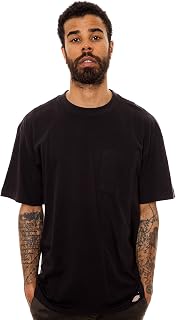 Dickies Men's Short Sleeve Pocket Tee, Black, Medium