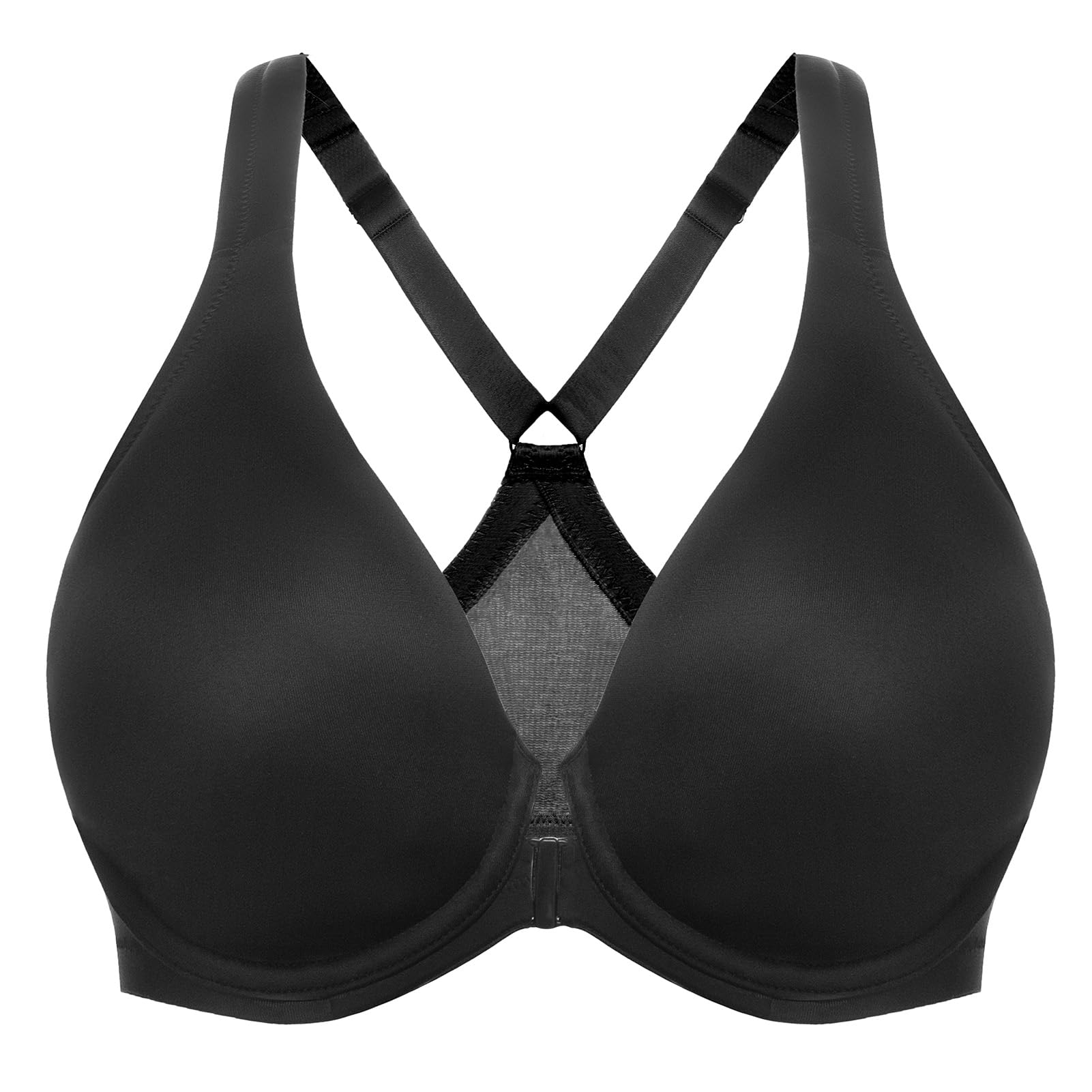 MELENECA Women's Front Closure Racerback Underwire Bra Full Coverage
