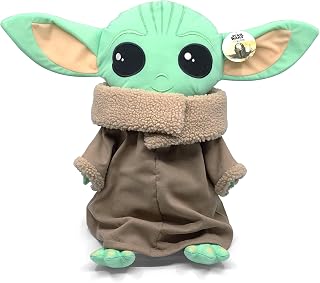 Jay Franco The Mandalorian Baby Yoda Plush Pillow Buddy, Star Wars Kids Bedding, Green Polyester, 18 x 8 x 5 Inches