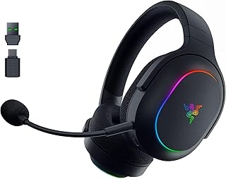 Razer Barracuda X Chroma 2.4GHz Wireless Bluetooth Gaming Headset, Lightweight Chroma RGB Headset, 40mm Drivers, Cardioid Microphone, 70 Hour Battery for PC, Mac,