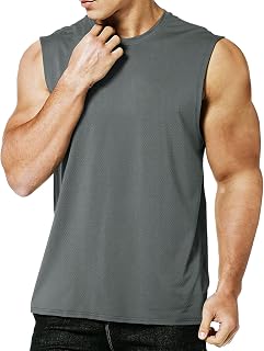 MEETYOO Canotte Uomo,Maglie Senza Maniche Palestra T Shirt Sportiva per Corsa,Fitness e attività all'Aperto