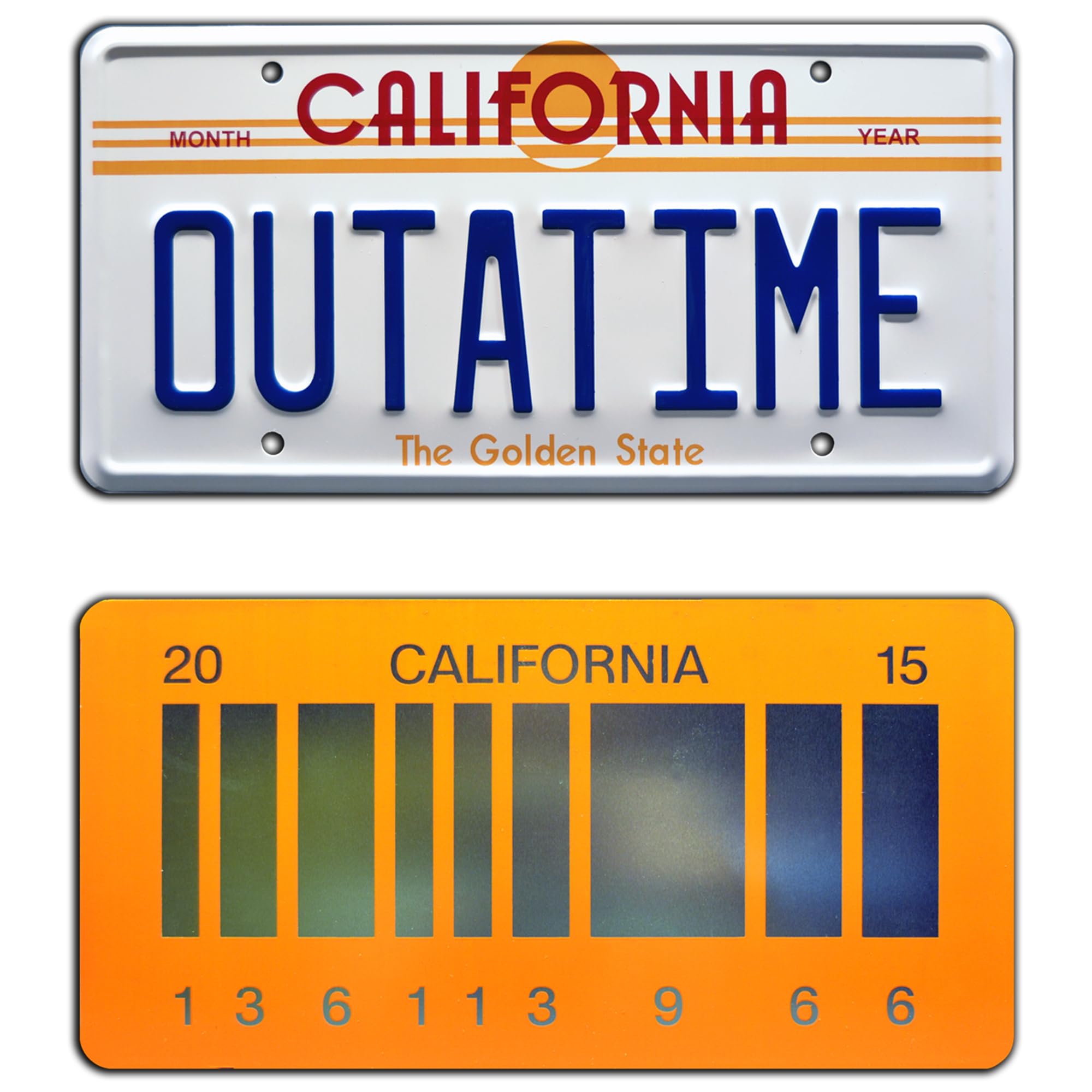 Back to the Future | OUTATIME + 2015 | Metal License Plates