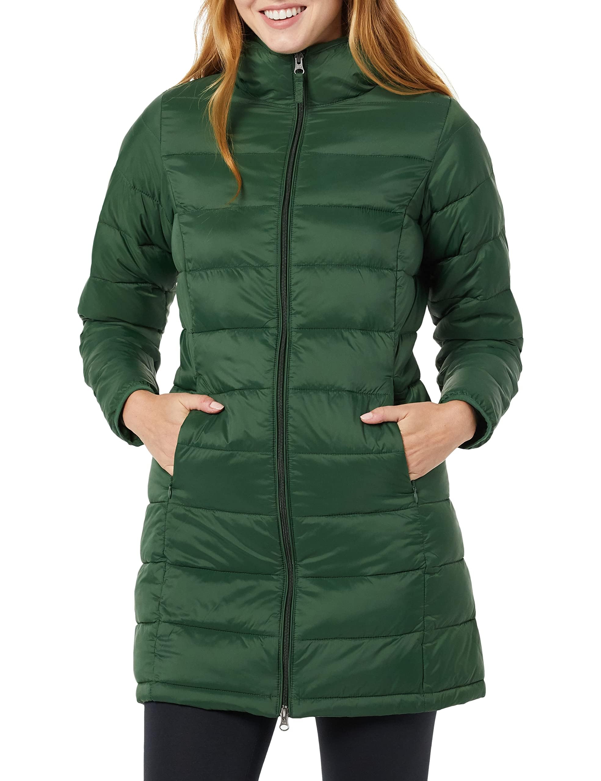 Amazon Essentials Women's Quilted Jacket with Hood, Lightweight and Waterproof (