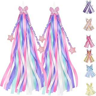 Kids Bike Streamers, 1 Pair Handlebar Ribbons Tassels for Girls Boys