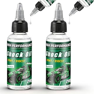 Gulfmew 2 Bottles Racing Silicone Shock Oil 70WT 910CST | RC Car Shock Oil for Lubricating R/C Radio Controlled Cars and All Types of Vehicles, RC Shock Oil, Does Not Evaporate