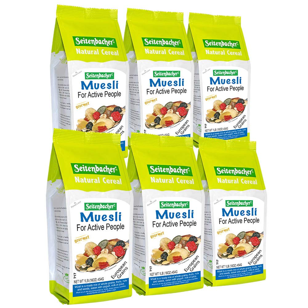 Seitenbacher Muesli Cereal #3 – For Active People – Fruit Mix 16 Oz (Pack Of 6)