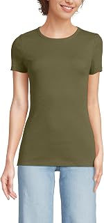 Lands' End Women's Cotton Rib Knit T-Shirt