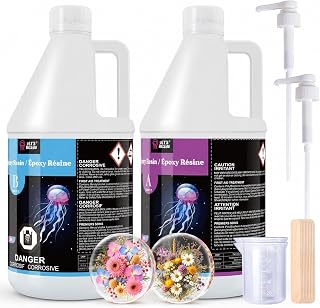 LET'S RESIN Epoxy Resin Kit, 1 Gallon Bubble Free & Crystal Clear Resin | (3.78 L) 128oz Casting Resin,Resine Epoxy Transparente for DIY, Resin Art, Molds, Casting, Jewelry,Table