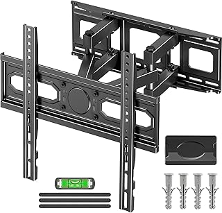MOUNTUP TV Wall Bracket for Most 26-70 Inch LED, LCD, OLED Flat & Curved TV | Full Motion TV Mount with Swivels Tilts Extends, Double Arm Holds up to 45kg, Max VESA 400x400mm