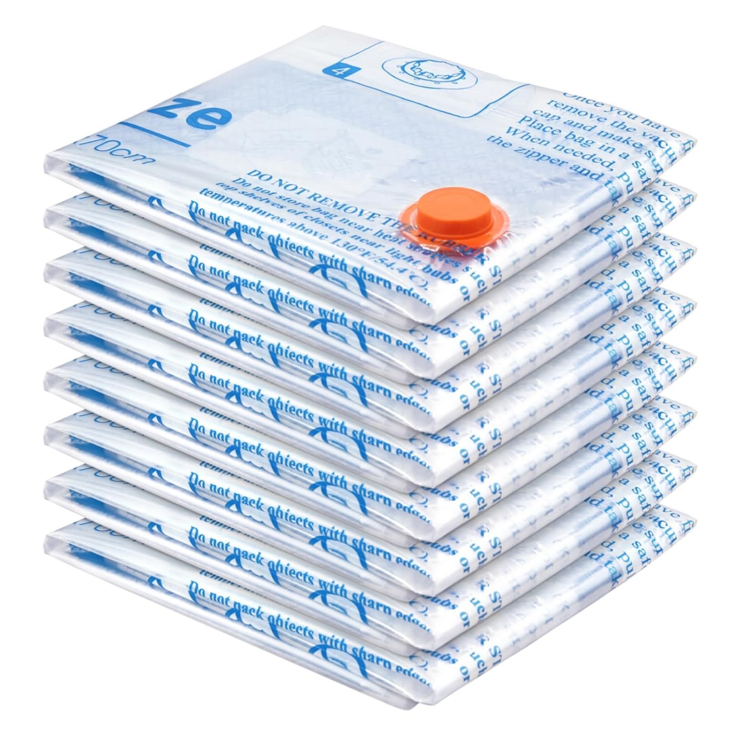 Vacuum Storage Bags 8 Medium, Space Saver Sealer Bags, Airtight Compression Bags