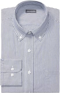 Van Heusen Men's Pinpoint Regular Fit Stripe Button Down Collar Dress Shirt Classic Shirt