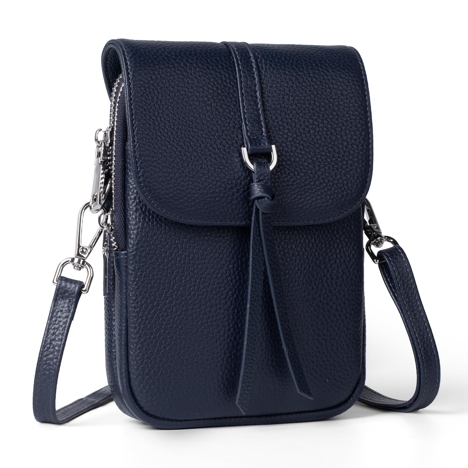 befen Small Genuine Leather Shoulder Bag for Women, Multi Pocket for Mobile Phon