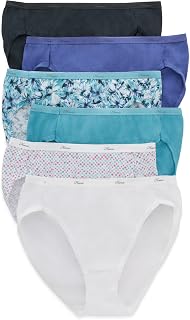 Hanes - Pack of 6 Women's Classic Cotton Panties (Assorted Colours)