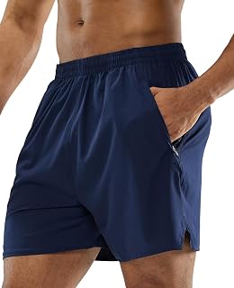 MIER Mens Running Workout Shorts Quick Dry 5 Inch Shorts with Pockets Lightweight Breathable