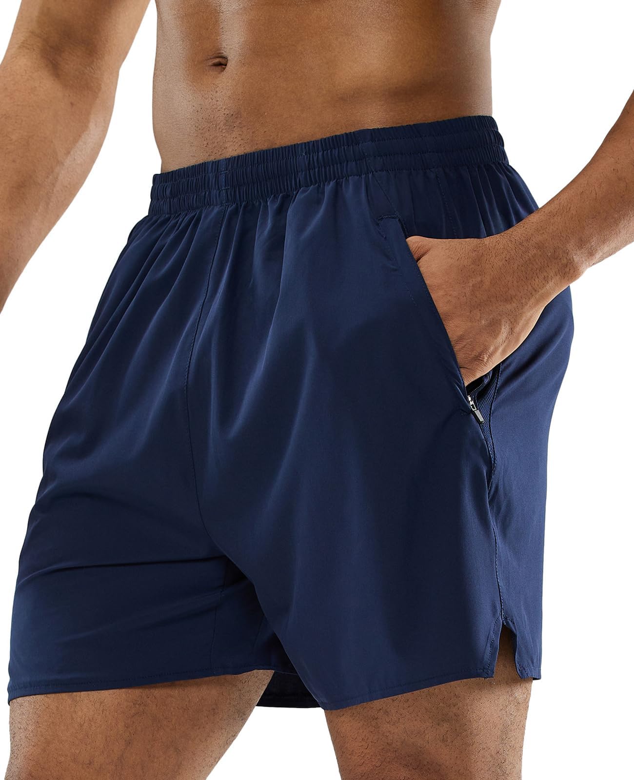 MIER Pantalones cortos deportivos para hombre de 5 pulgadas, ligeros con bolsill