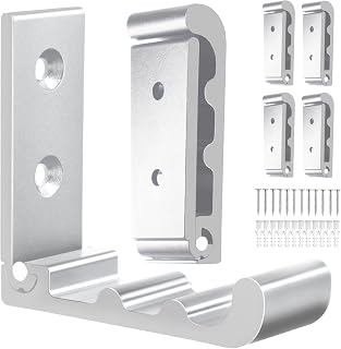 OHIYO Folding Wall Hooks, 6 Pack Wall Hooks for Hanging Coats, Towel, Hangers, Hat, Backpacks, Wall Mounted Hooks Wave Folding Hooks (Silver)