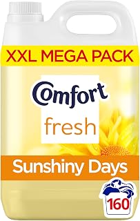 Comfort Fresh Sunshiny Days Fabric Conditioner 160 washes (4.8 L) | Up to 100 days freshness* with Stay Fresh technology, leaves laundry soft & fresh, effective in short & cold washes