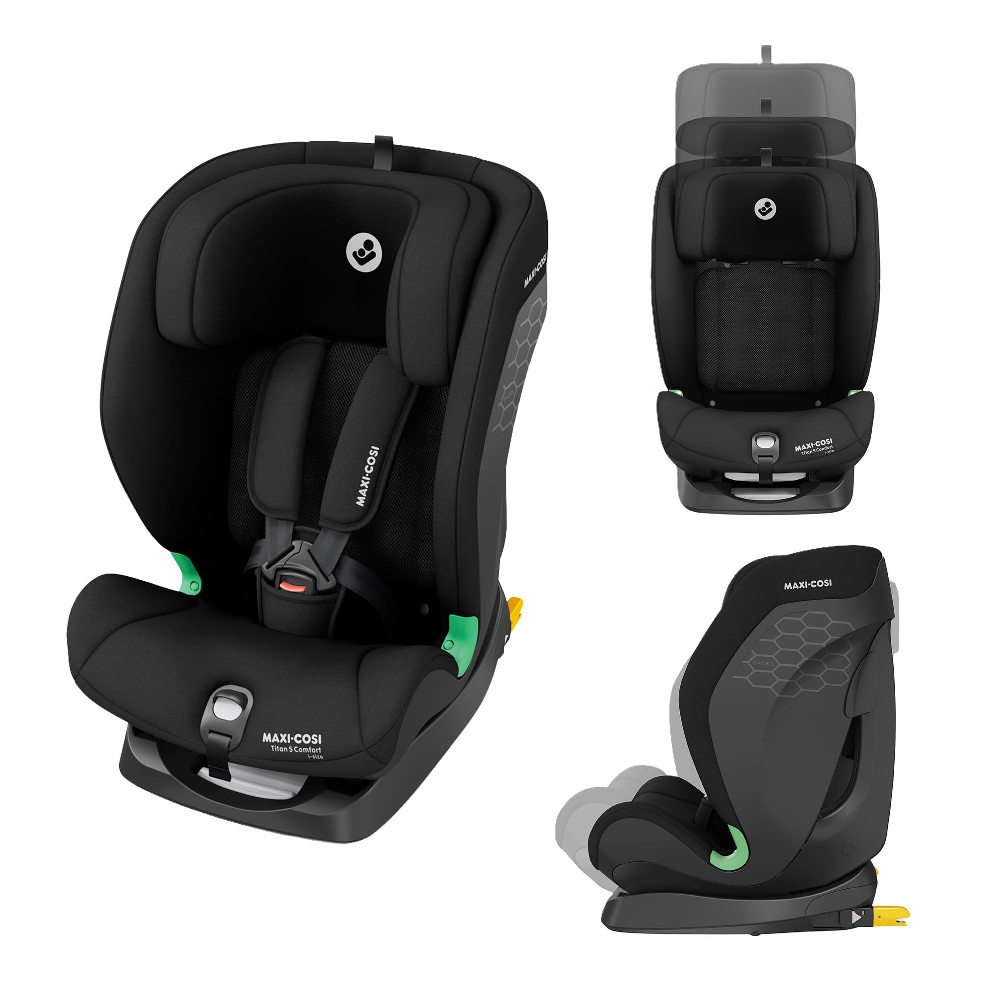 Maxi-Cosi Titan S Comfort i-Size, Car Seat, 76–150 cm, Authentic Black | ISOFIX 