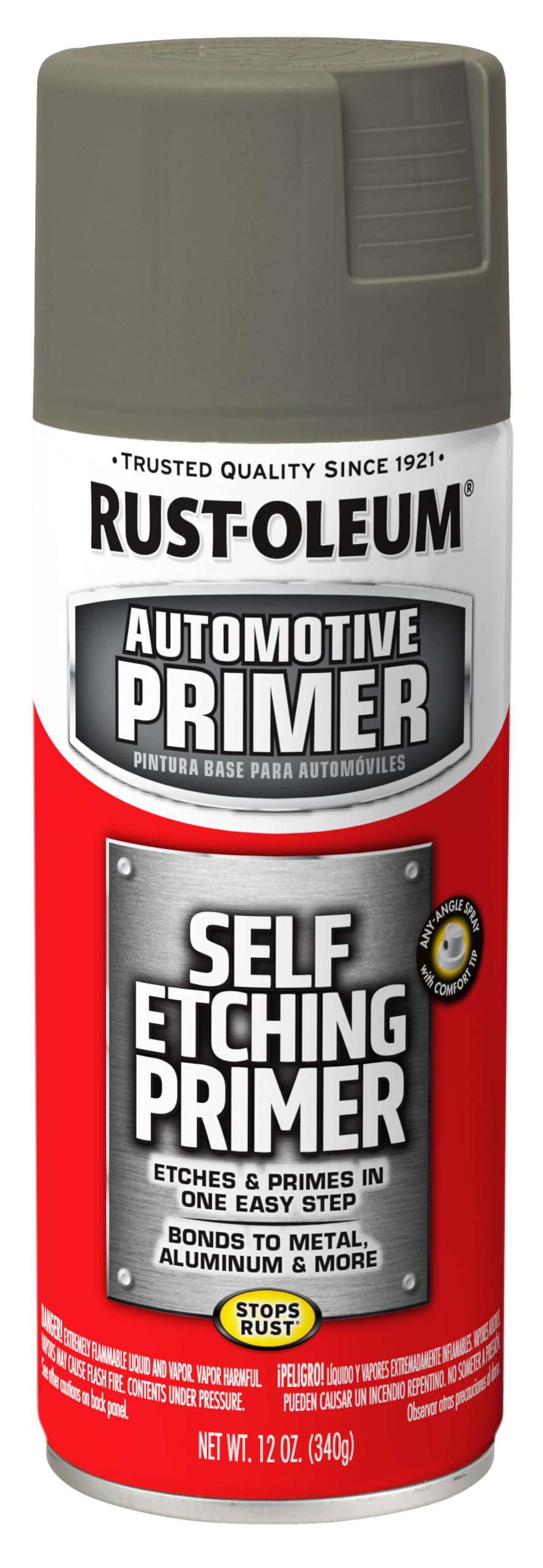 Rust-Oleum Automotive Self Etching Primer Spray, Dark Green | Etches & Primes In