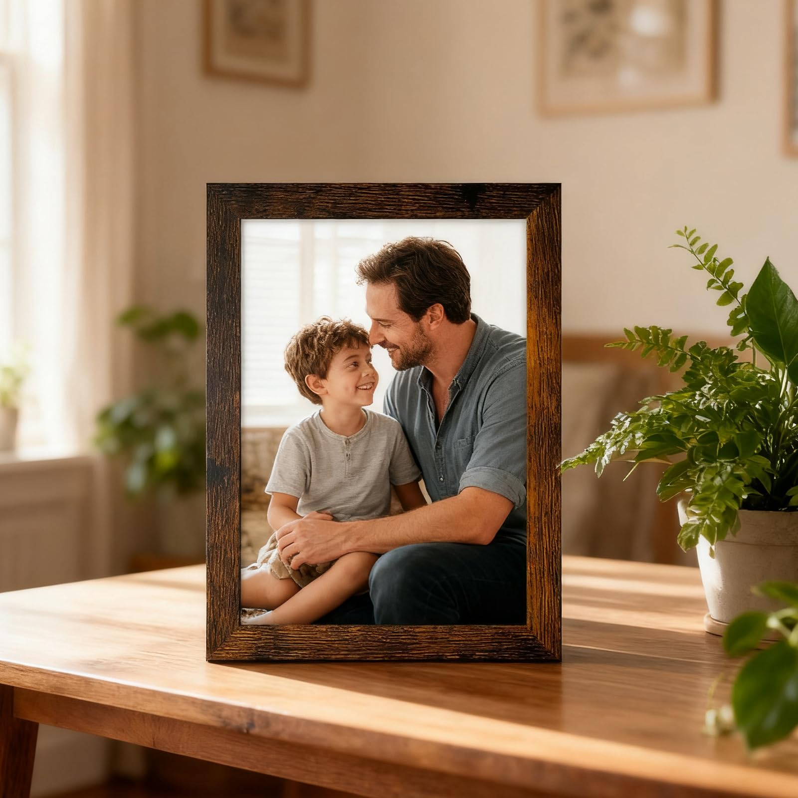 4x6 Photo Frame Table Top Photo Frame Wedding Home Decoration Brown