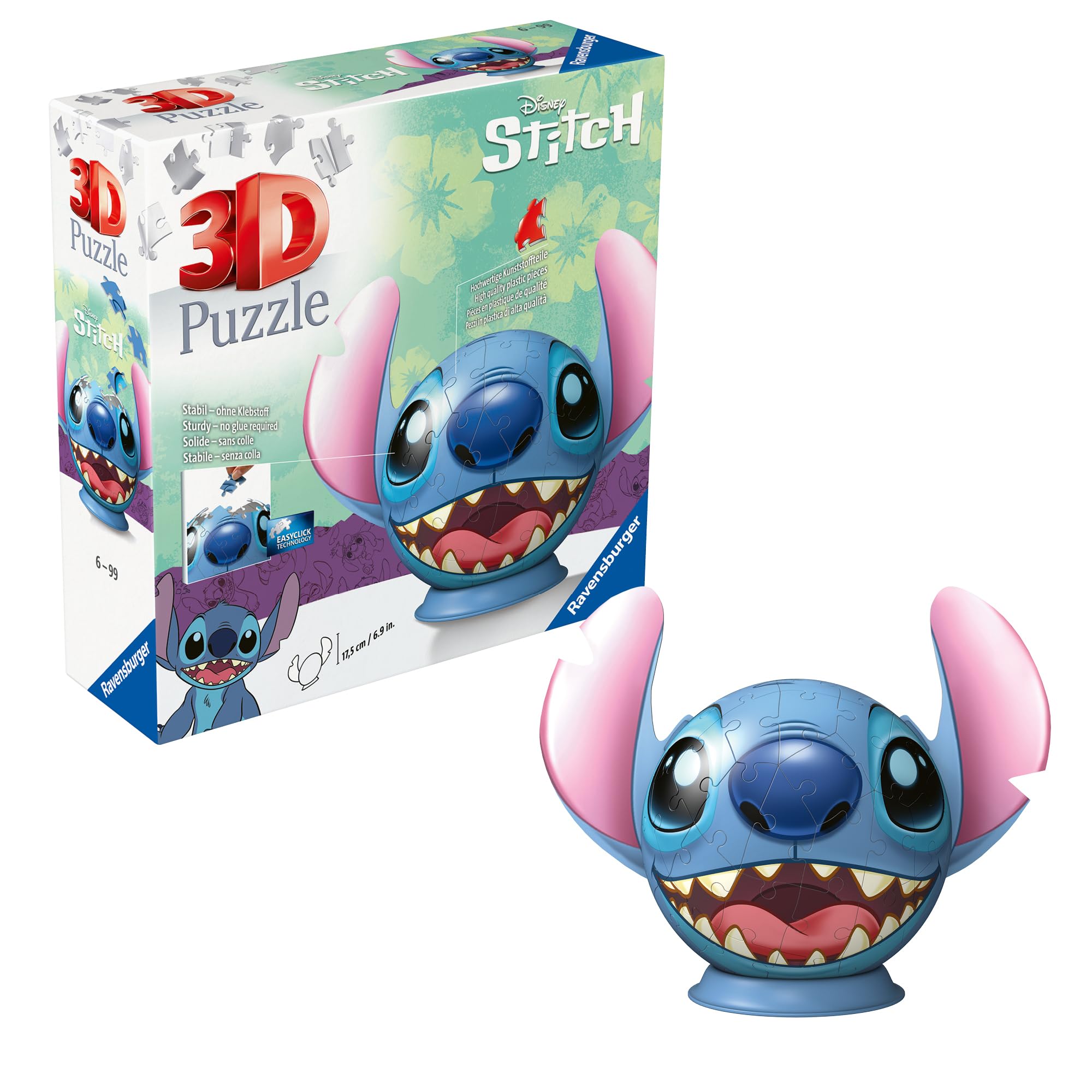 Ravensburger Puzzle-Ball Disney Stitch 72 Pieces Jigsaw Puzzle for Kids - Every 