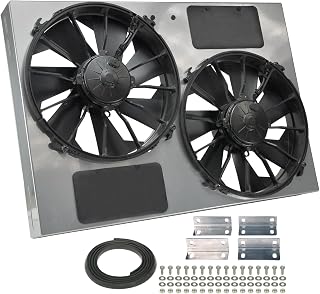 Derale Performance 16927 Gray/Black High Output Dual Radiator Fan