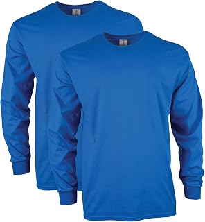 Gildan Men's Ultra Cotton Long Sleeve T-Shirt Style G2400 (Pack of 3)