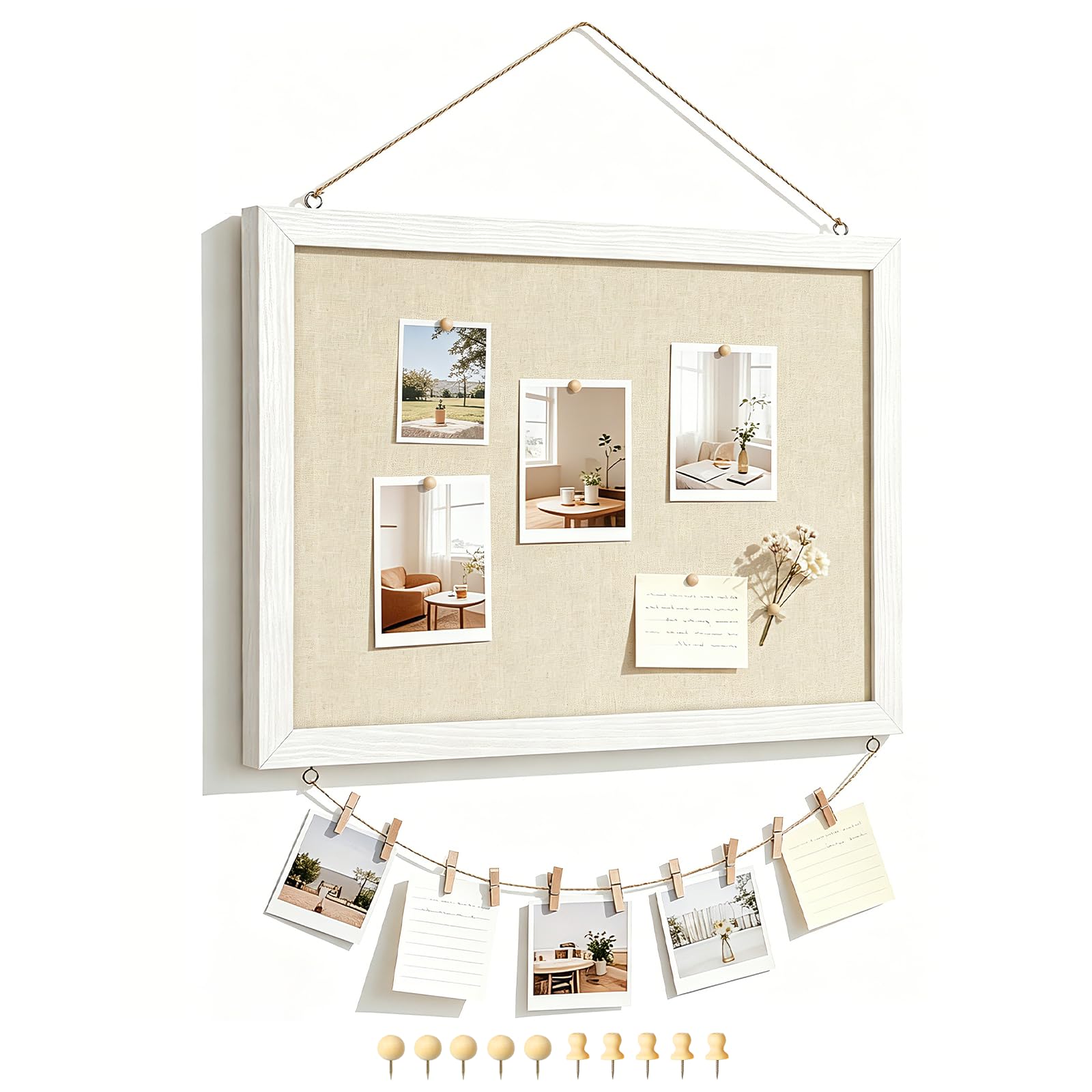 DOLLAR BOSS Double-Sided Bulletin Boards with Linen, 16"x12" 1PC Cork Board | Co