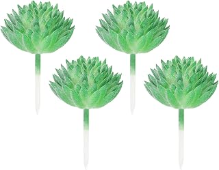 Artificial Succulent Plants 4 Pack Fake Succulent Plants Without Pot, Small Fake Succulents for Home Landscape Decoration, Green