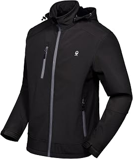 Little Donkey Andy Men’s Removable Hood Softshell Fleece Jacket