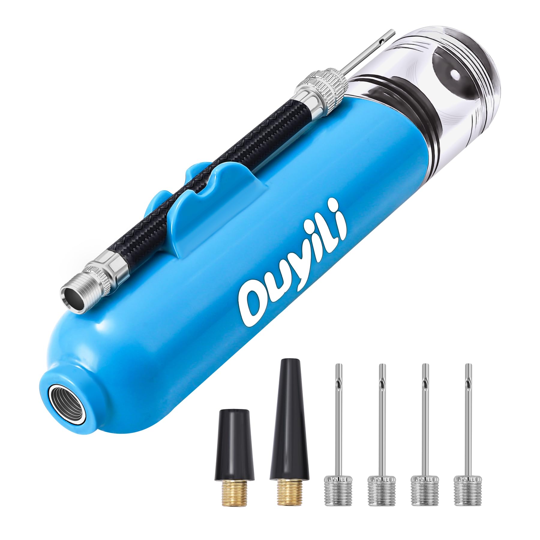 ouyili Sports Ball Pump Kit - Portable Air Pump Two-Way Dual Action Inflatable P