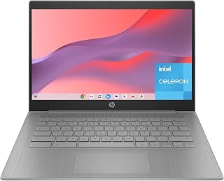 HP Chromebook 14 inch, Intel Celeron N4500, 4GB LPDDR4x, 64GB eMMC, Intel UHD Graphics, HD (1366 x 768), True Vision 720p HD Camera, Fast Charge, ChromeOS, Modern Grey (14a-ne1006ca)