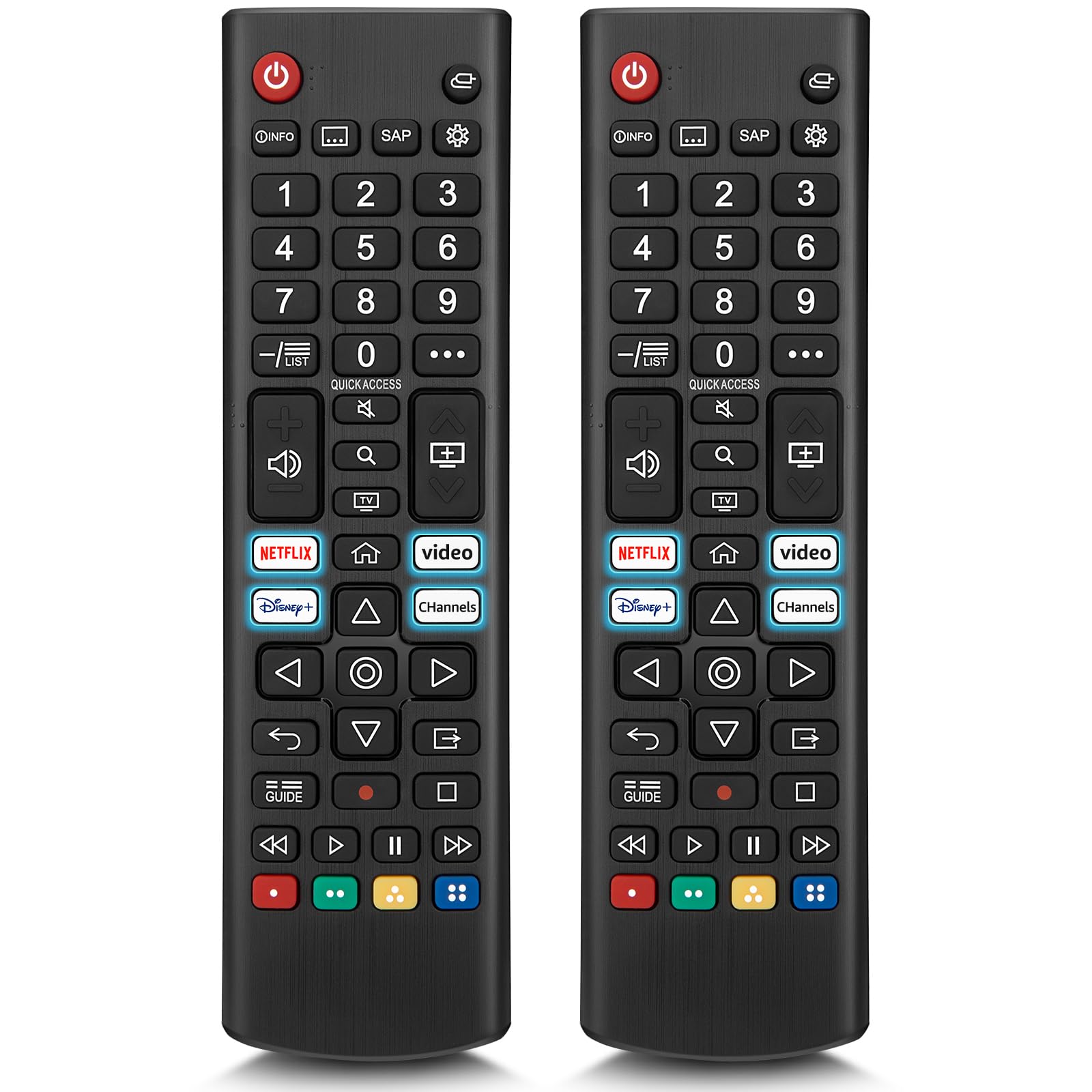 (Pack of 2) Universal for LG Smart TV Remote Control Replacement | Infrared, Uni