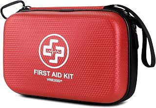 VRIEXSD Premium 320-Piece First Aid Kit, Waterproof EVA Hard Shell Case,Red | Compact Design Emergency First Aid Kit with Comprehensive Supplies For Home, Camping, Car, Hiking, Travel, Businesses,Outdoor