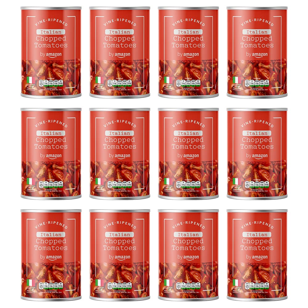 by Amazon Italian Chopped Tomatoes, 400g, Pack of 12