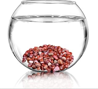 Pack of 2 Natural Red Agate Tumbled Stones Polish Decorative Crystal Rock Gravel for Home Garden Display Aquarium Plant Filler