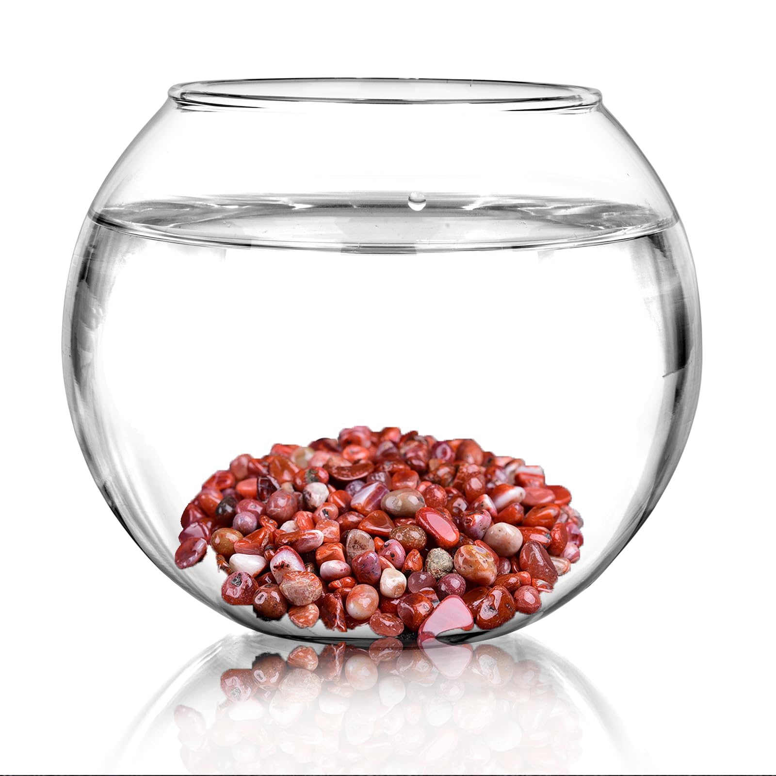 Pack of 2 Natural Red Agate Tumbled Stones Polish Decorative Crystal Rock Gravel