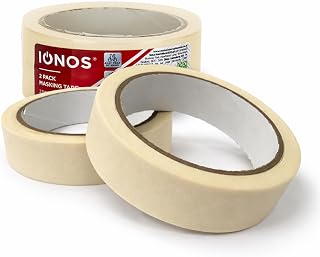 Status IONOS Masking Tape, Multi Surface, Pack of 2, 23mm x 20m | Multi-Surface Decorating Tape, DIY and Painting, Clean Removal, Easy Tear Design, IONMT23MM2PKX2