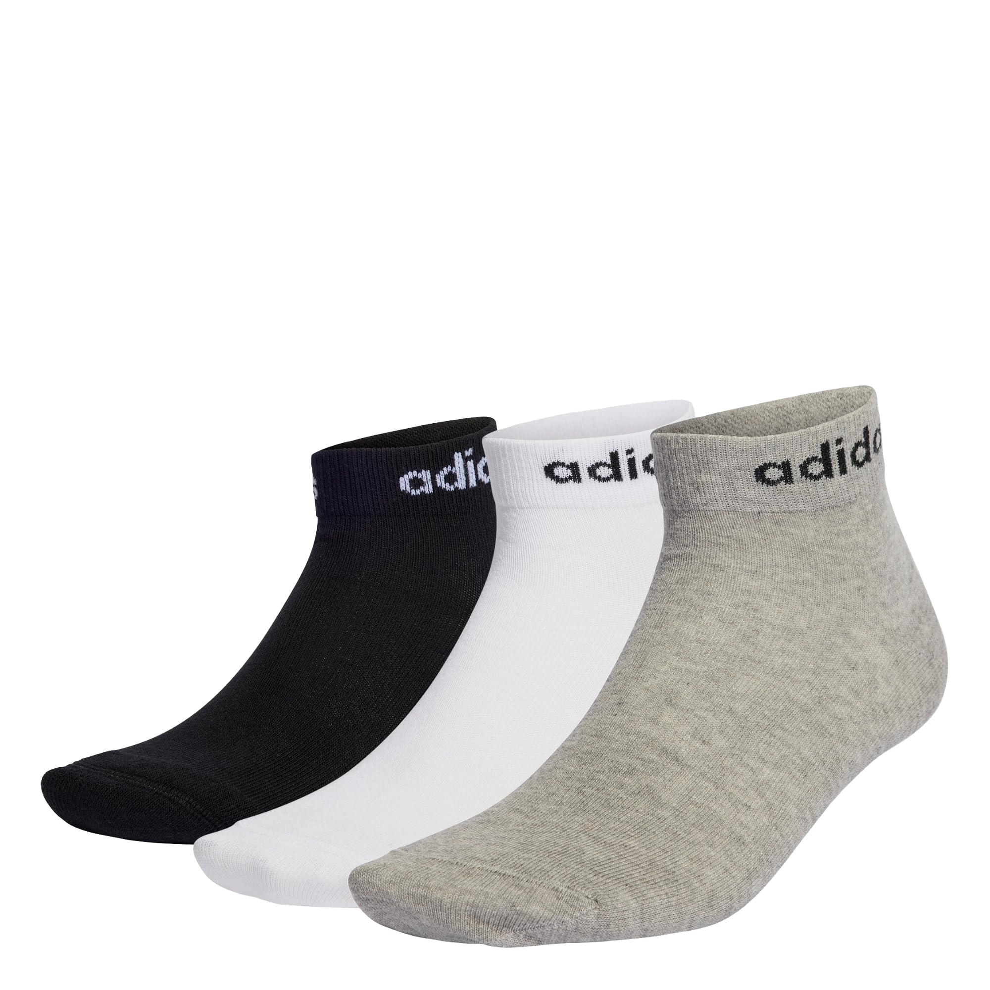 adidas Unisex Think Linear Ankle Socks 3 Pairs Socks (pack of 3)