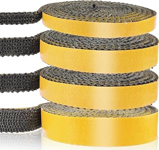 LANUCN Fire Rope for Wood Burning Stove, Self Adhesive Seal Liner for Stove, Chimney, Fireplaces, Oven Door, Heat Resistant Sealant Strip (2mm x 15mm x 2m)