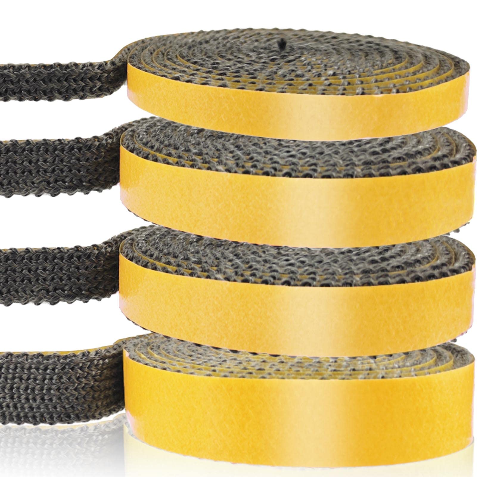 LANUCN Fire Rope for Wood Burning Stove, Self Adhesive Seal Liner for Stove, Chi